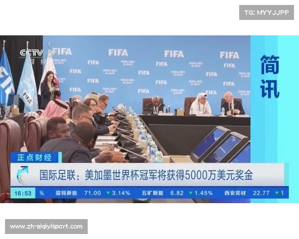 国际足联公布2026美加墨世界杯总奖金7.27亿美元，冠军奖金5000万